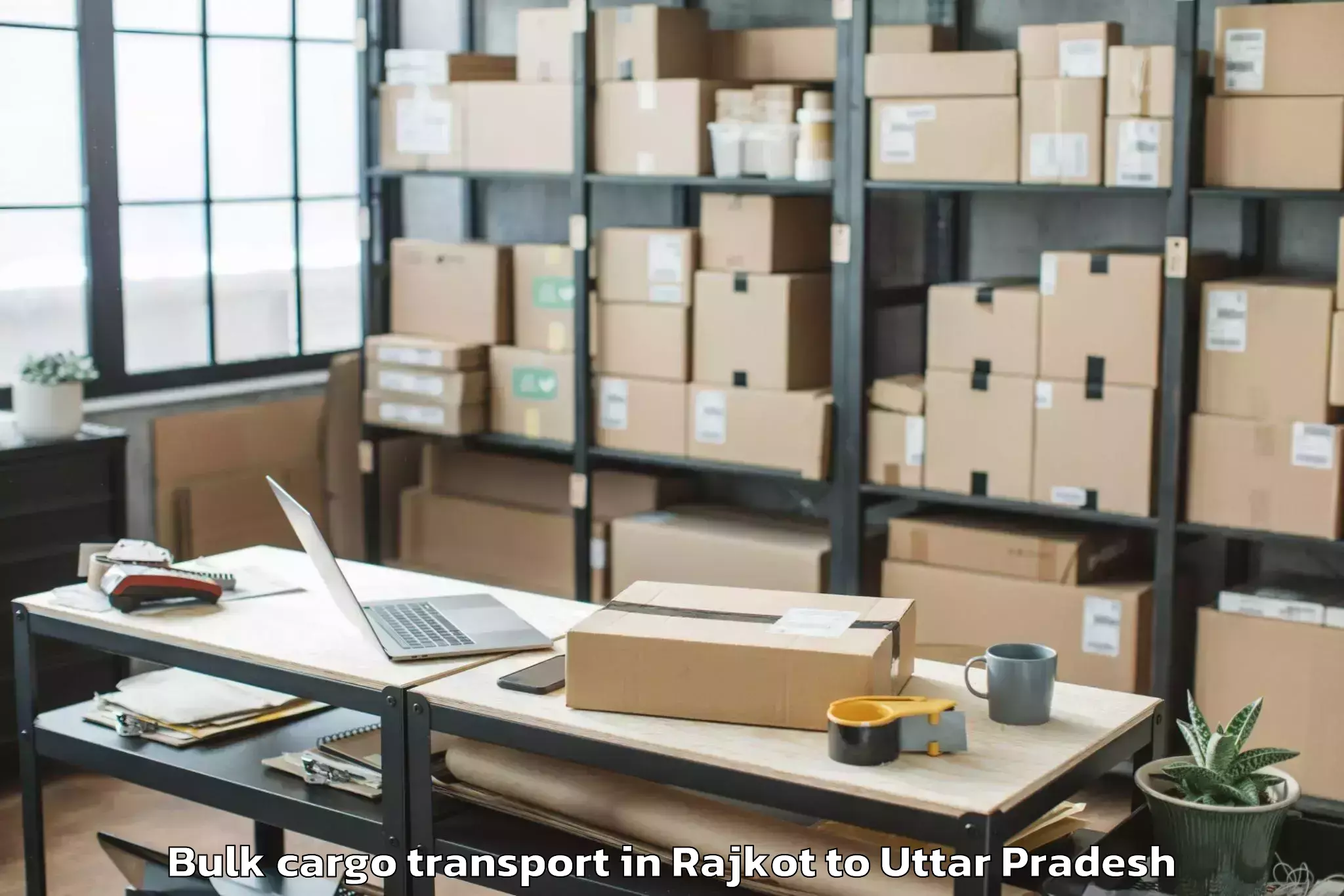 Affordable Rajkot to Bareilly Airport Bek Bulk Cargo Transport